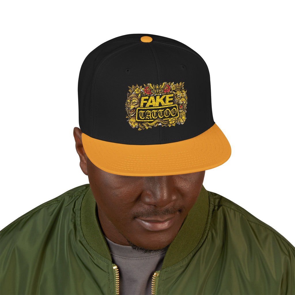 Embroidered 'Game Over' Floral Snapback Hat