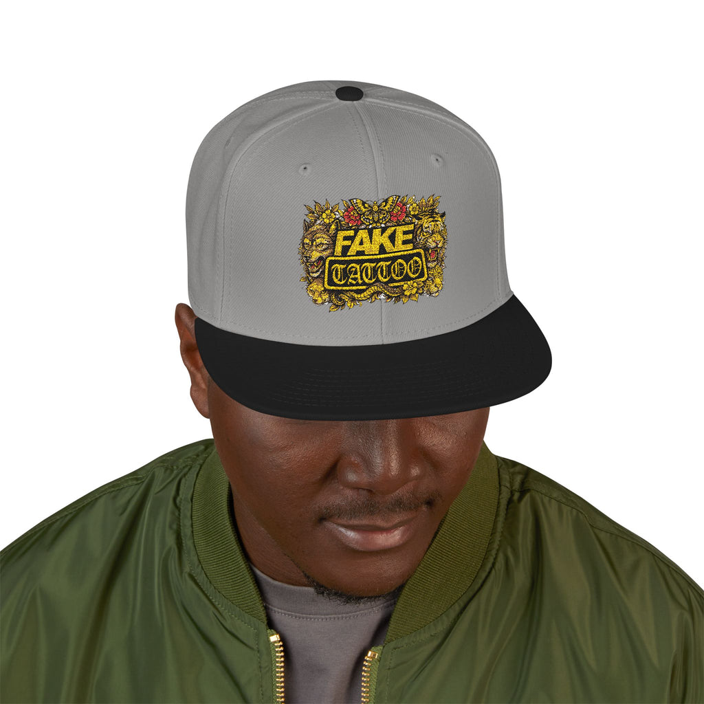 Embroidered 'Game Over' Floral Snapback Hat