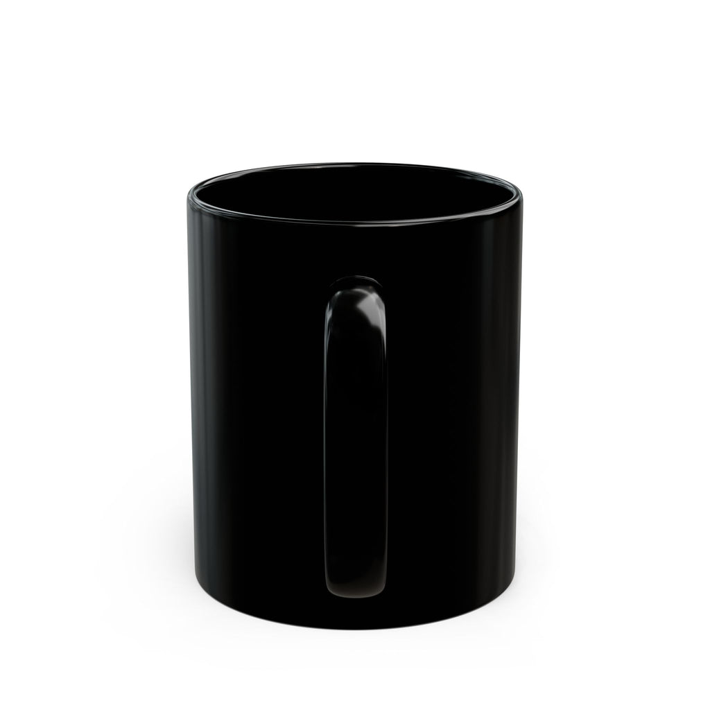 Fake Tattoo Black Mug — Japanese Tattoo Style Coffee Cup with Maneki-neko & Oni Art (11oz/15oz)