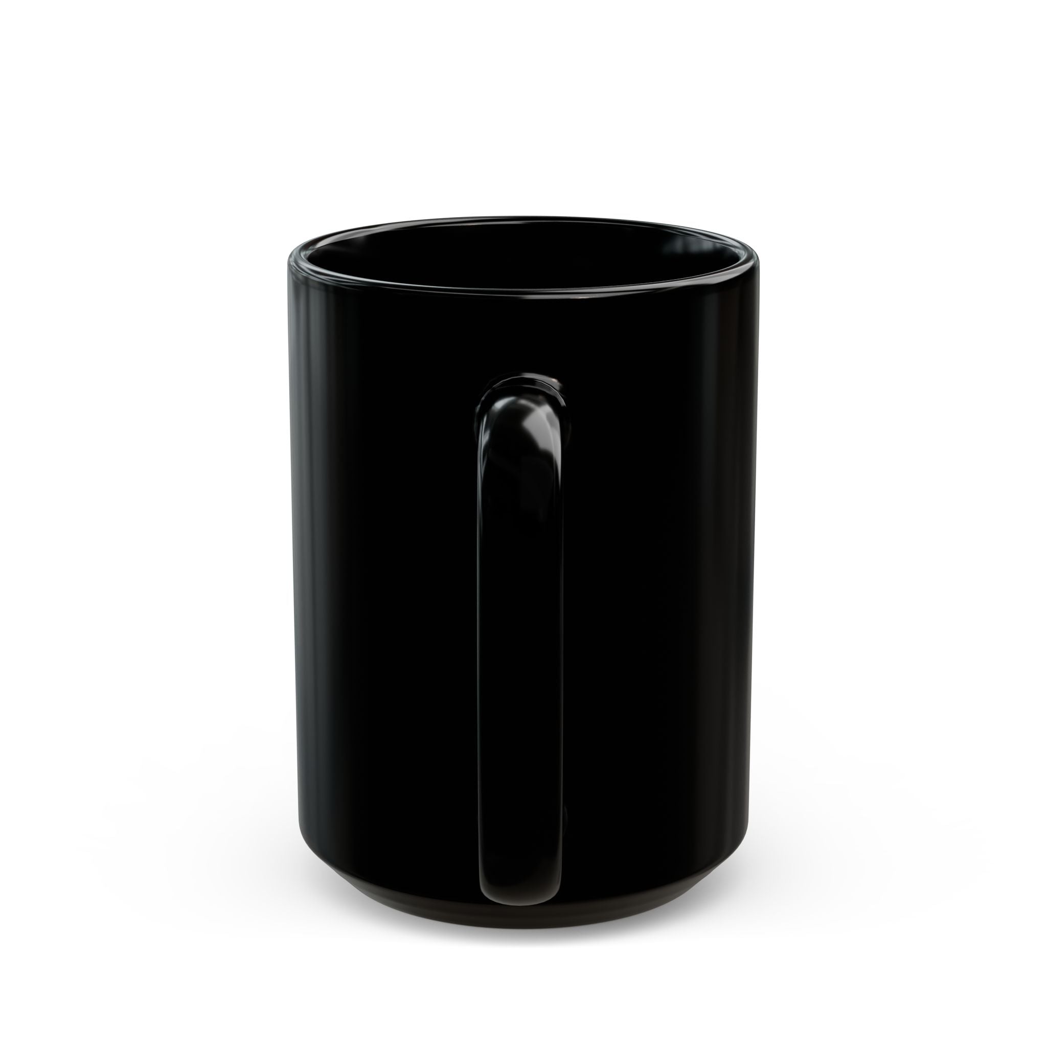 Fake Tattoo Black Mug — Japanese Tattoo Style Coffee Cup with Maneki-neko & Oni Art (11oz/15oz)