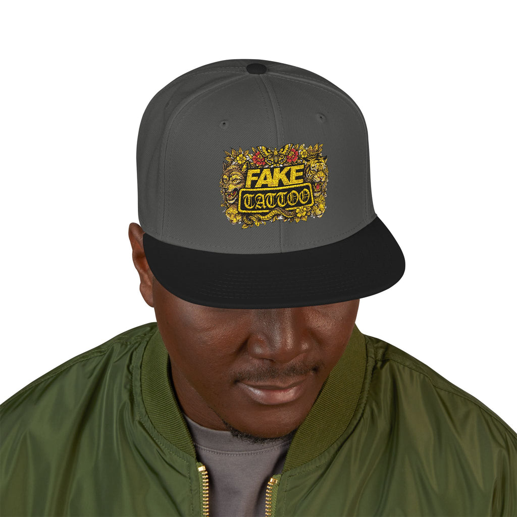 Embroidered 'Game Over' Floral Snapback Hat