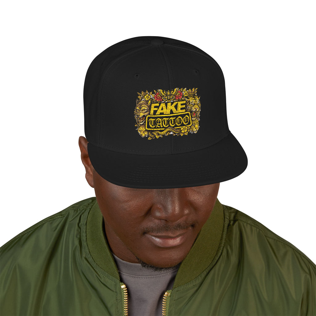 Embroidered 'Game Over' Floral Snapback Hat